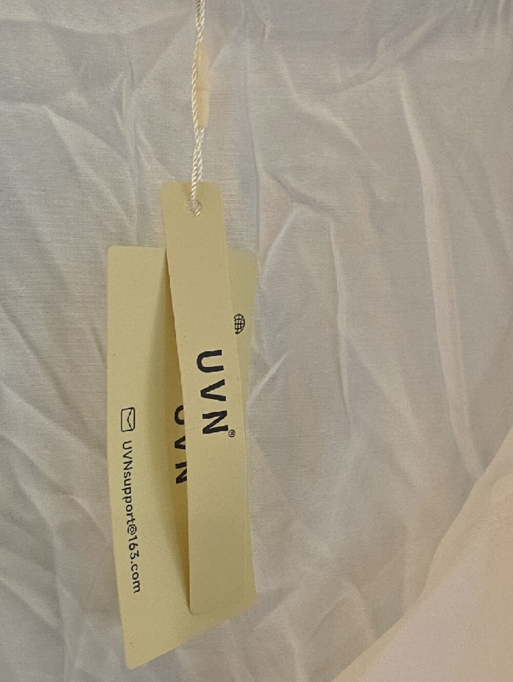 White Button-Down Tunic Dress with Pocket - Picture 2 of 6